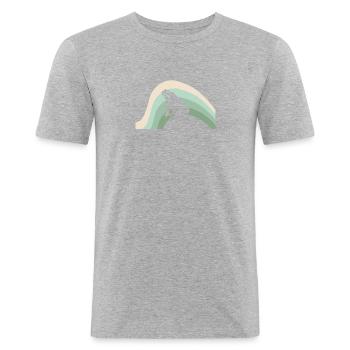 Frog Quark Pond - Men's Slim Fit T-Shirt - heather grey - Front - Nik (191cm)