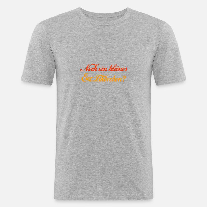 Noch ein Eierlikörchen - Männer Slim Fit T-Shirt - Grau meliert