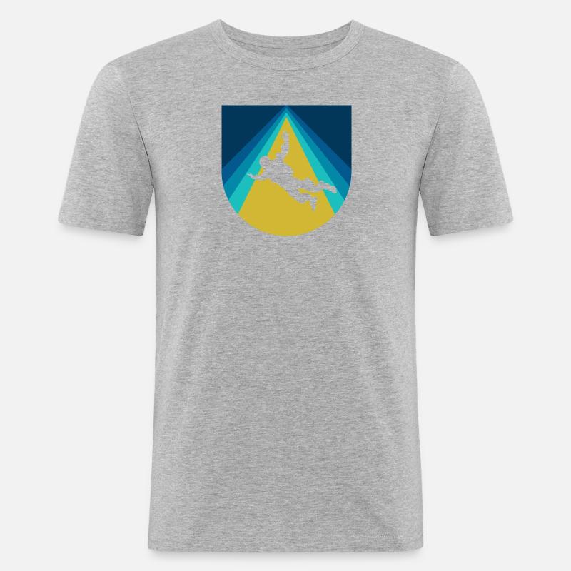 Skydive Adrenalin - Männer Slim Fit T-Shirt - Grau meliert