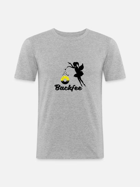 backfee - Männer Slim Fit T-Shirt - Grau meliert