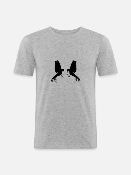 bird silhouette 2 - Men's Slim Fit T-Shirt - heather grey