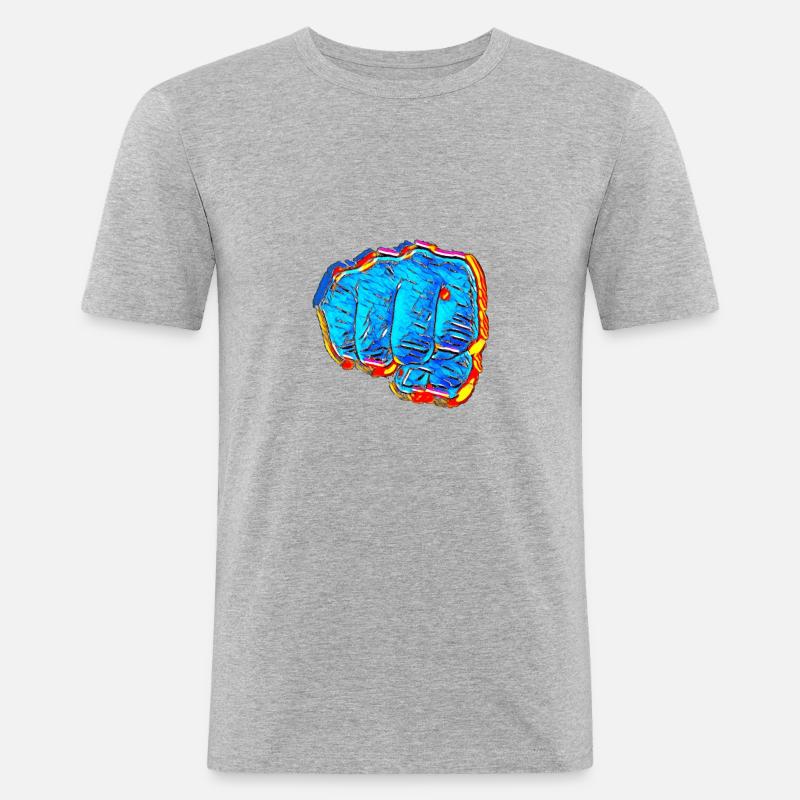 comic Faust - Men's Slim Fit T-Shirt - heather grey