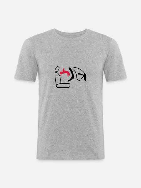 Airbag child - Men's Slim Fit T-Shirt - heather grey