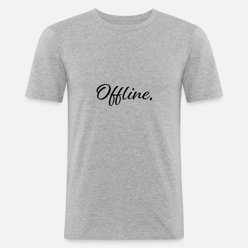 Offline - Männer Slim Fit T-Shirt - Grau meliert