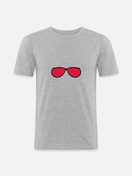 sunglasses 5128 - Men's Slim Fit T-Shirt - heather grey