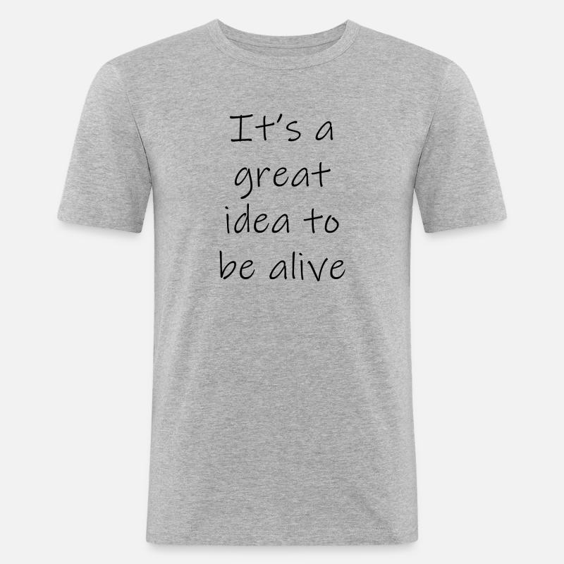 Alive - Men's Slim Fit T-Shirt - heather grey