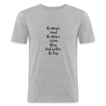 Buffy Bösewichte - Männer Slim Fit T-Shirt - Grau meliert - Vorne - Nik (191cm)