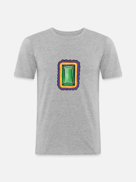 emerald - Men's Slim Fit T-Shirt - heather grey