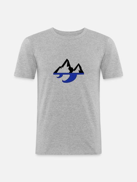 Mountain & Wave - Men's Slim Fit T-Shirt - heather grey