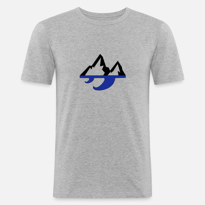 Mountain & Wave - Men's Slim Fit T-Shirt - heather grey