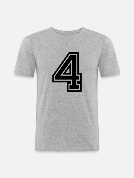 4 - T-shirt près du corps Homme - gris chiné