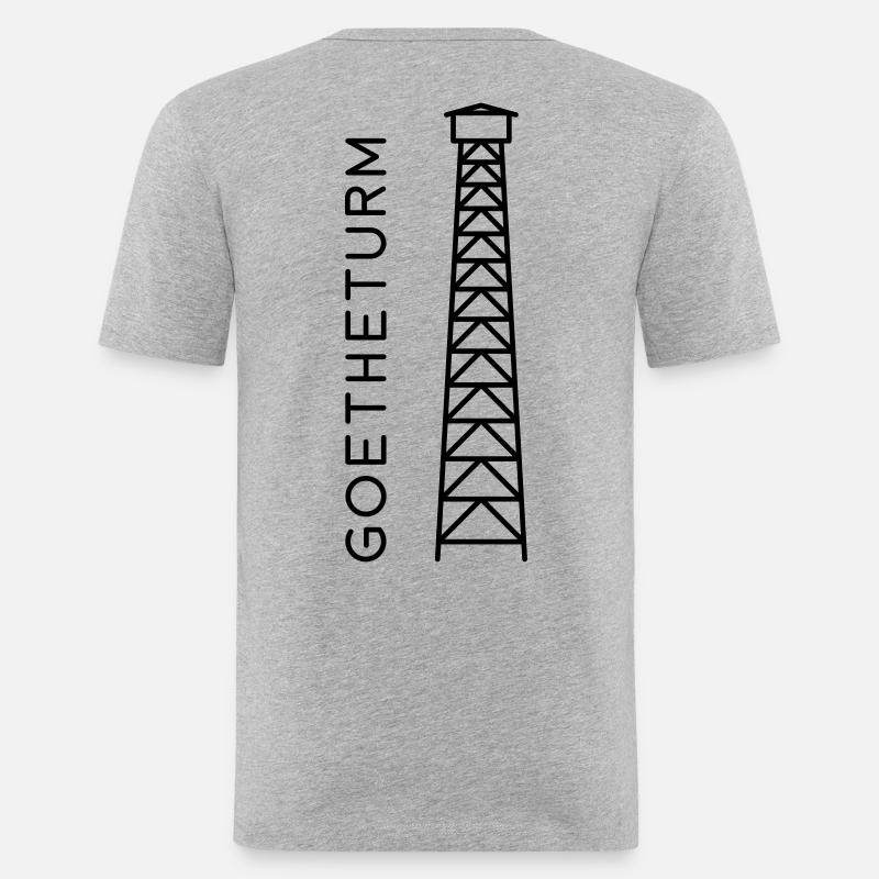 GOETHETURM - Männer Slim Fit T-Shirt - Grau meliert