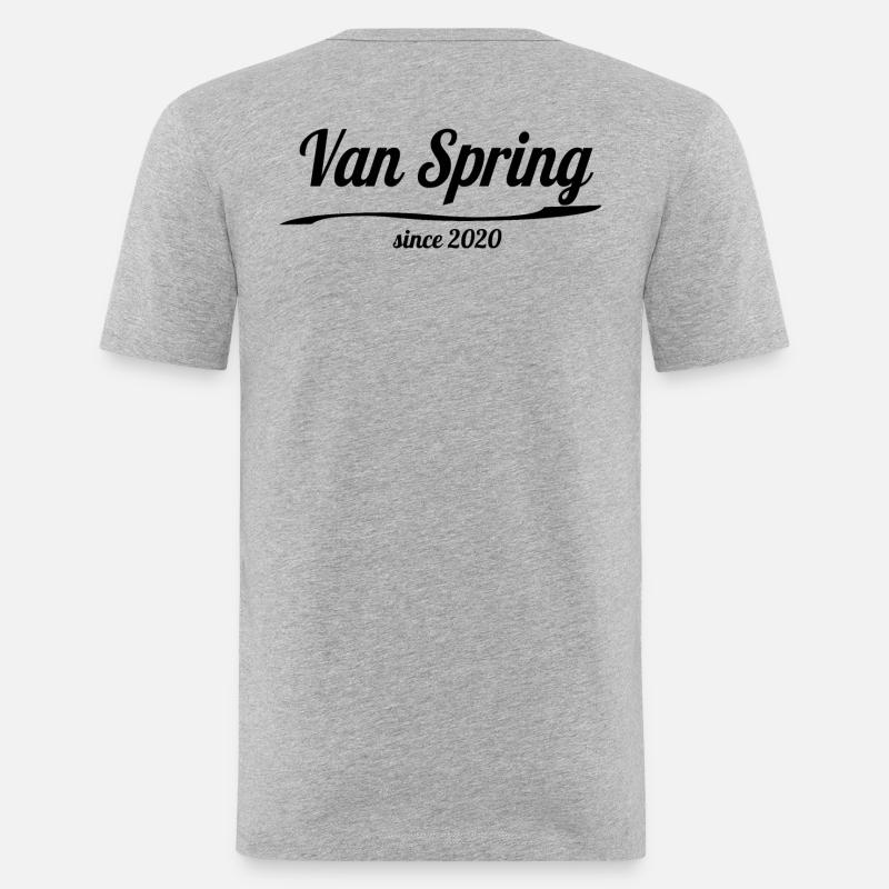 VanSpring - Männer Slim Fit T-Shirt - Grau meliert