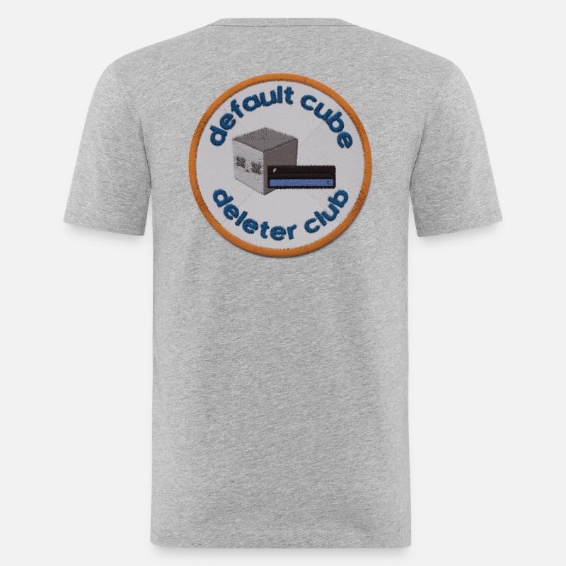 DefaultCube Deleter Club - T-shirt près du corps Homme - gris chiné