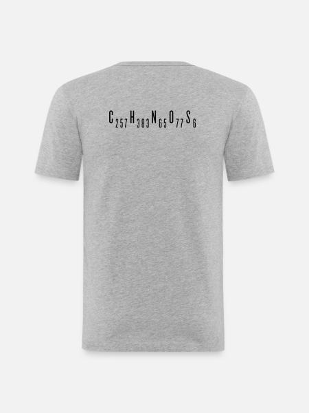 Humaninsulin-Formel - Männer Slim Fit T-Shirt - Grau meliert