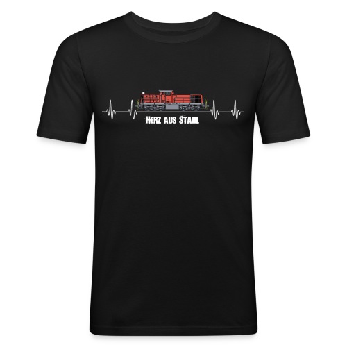 V90 Herz aus Stahl - Rangierlok Lokrangierführer - Männer Slim Fit T-Shirt