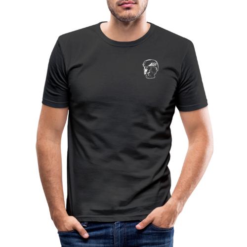 SSG SKULL transparent vit outline - Slim Fit T-shirt herr