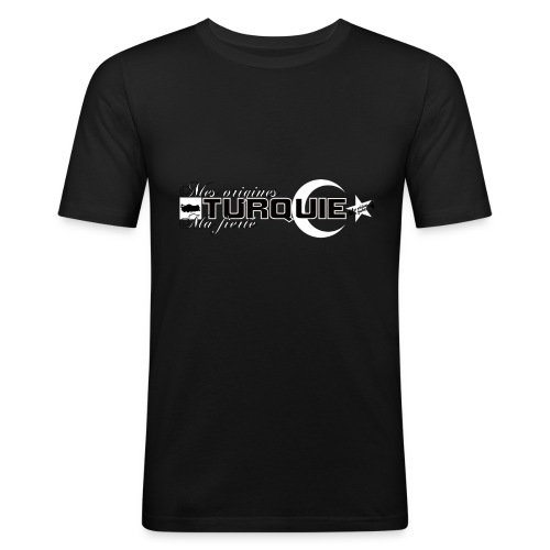 logo turquie png noir - T-shirt près du corps Homme