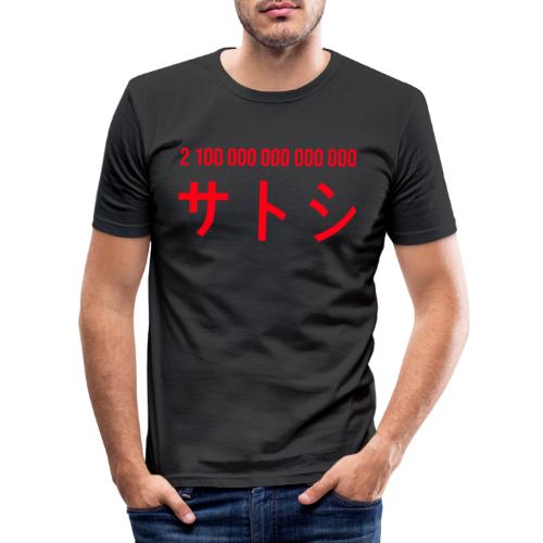 Satoshi T-Shirt - 21 000 000 * 10^8 Bitcoin, BTC - Männer Slim Fit T-Shirt