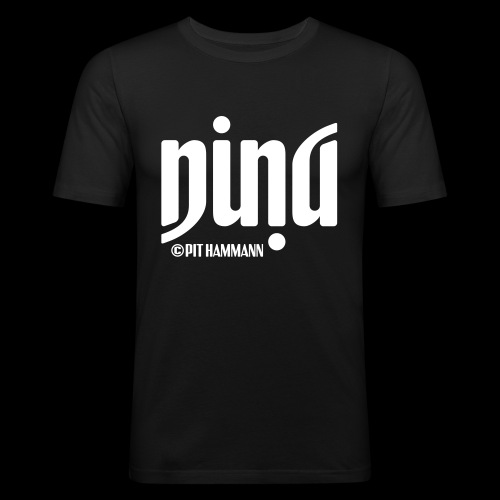 Ambigramm Nina 01 Pit Hammann - Männer Slim Fit T-Shirt