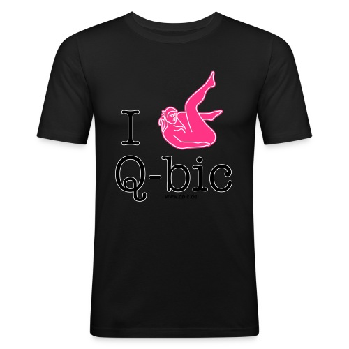 I Love Q-bic - Männer Slim Fit T-Shirt