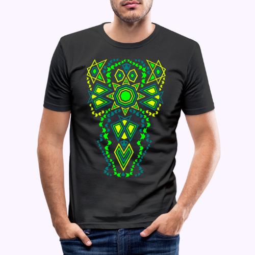 Tribal Sun Neon - Herre Slim Fit T-Shirt