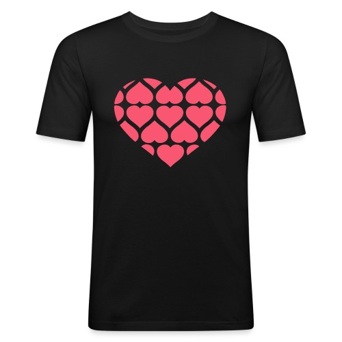 Herz rose - Männer Slim Fit T-Shirt