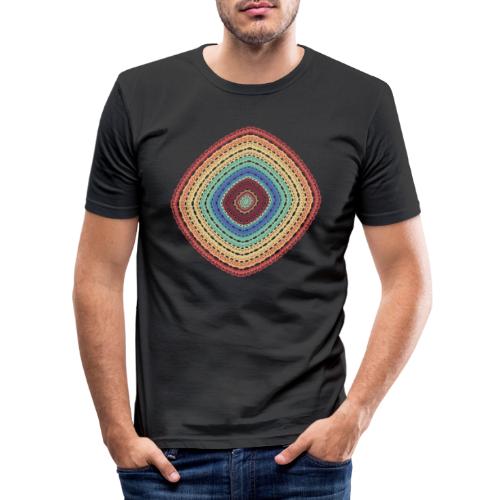 Glücksquadrat in sommerlichen Farben - Männer Slim Fit T-Shirt
