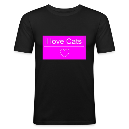 Ich liebe Katzen - Männer Slim Fit T-Shirt