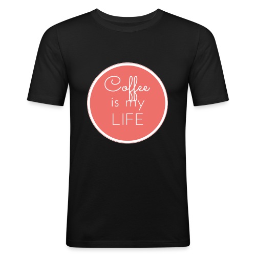 Coffee is my life - Camiseta ajustada hombre