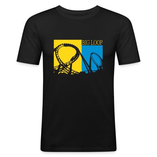 Big Loop Coaster Fan Logo - Männer Slim Fit T-Shirt