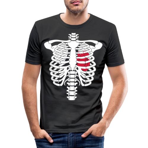 Szkieletowe Serce - Obcisła koszulka męska