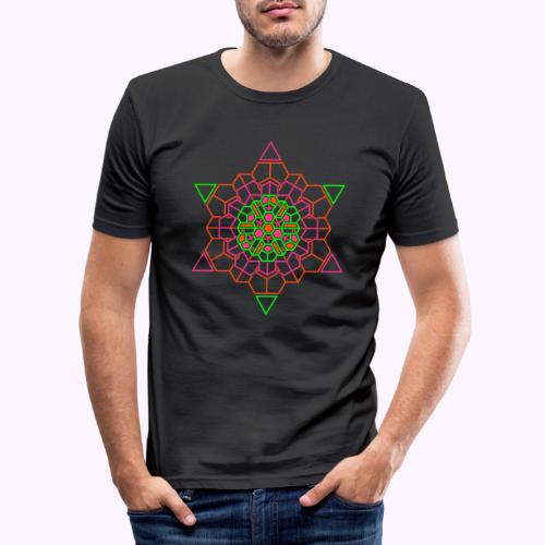 Cosmic Crystal Front - Herre Slim Fit T-Shirt