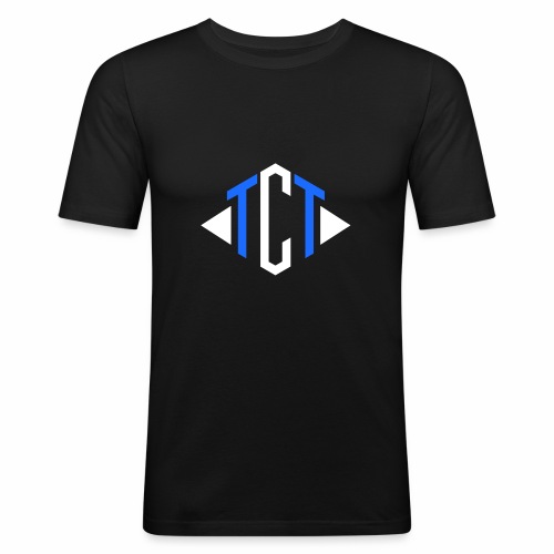 Team Clutch Team logo Blue and White - Men's Slim Fit T-Shirt