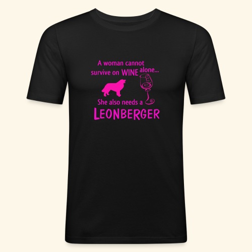 Wine&Leonberger - Slim Fit T-shirt herr
