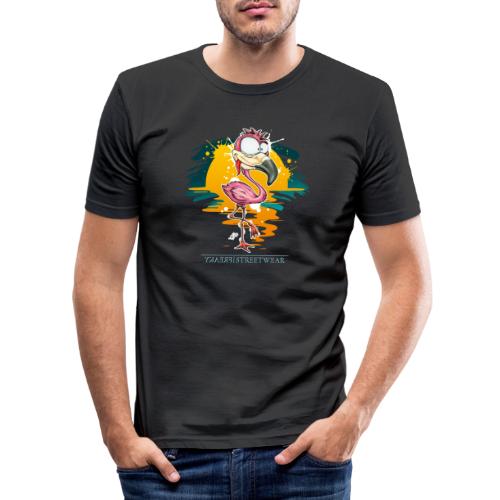Flamingo Weirdo - Männer Slim Fit T-Shirt