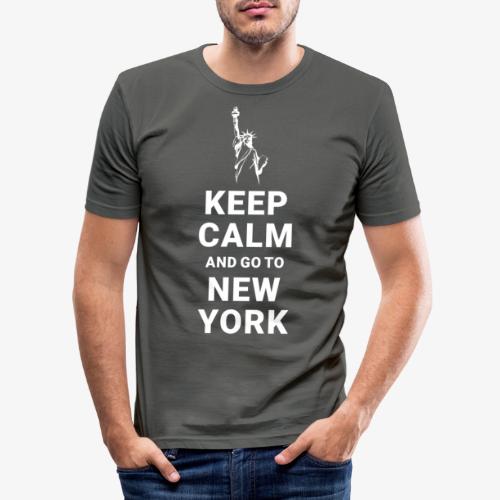 Keep calm and go to New York - Männer Slim Fit T-Shirt