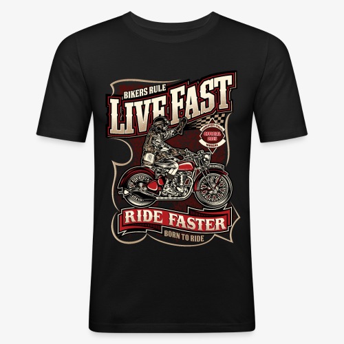 Born To Ride - Harleysti Italia Official 2023 - Slim Fit T-shirt herr