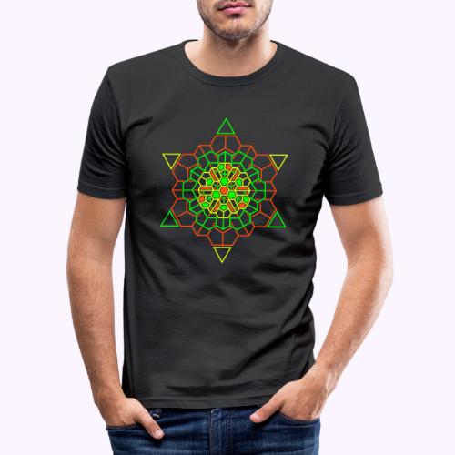 Cosmic Crystal Front - Herre Slim Fit T-Shirt