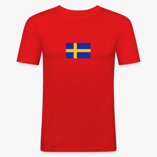 Svenska flaggan - Swedish Flag - Slim Fit T-shirt herr