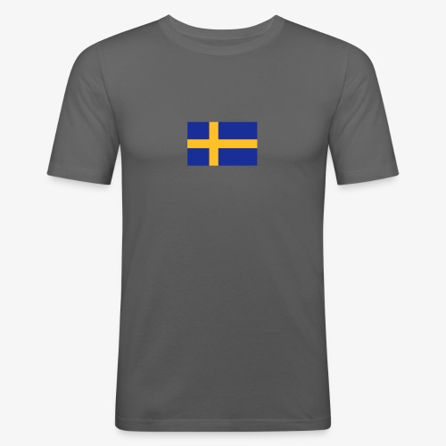 Svenska flaggan - Swedish Flag - Slim Fit T-shirt herr