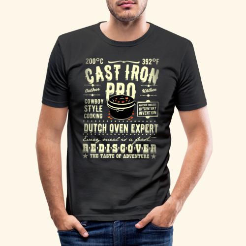 Grill T Shirt Cast Iron Pro für Dopfer - Männer Slim Fit T-Shirt