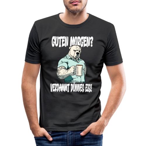 Kaffee Morgenmuffel grumpy Eisbär - Männer Slim Fit T-Shirt
