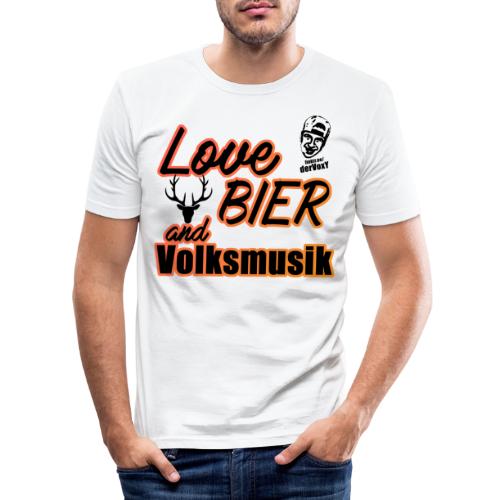 LoveBierVolksmusik - Männer Slim Fit T-Shirt