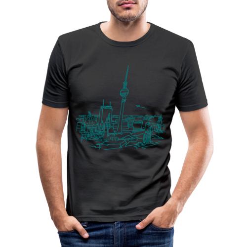 Berlin Panorama - Männer Slim Fit T-Shirt
