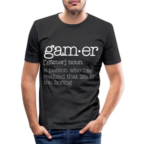 gamer Wörterbuch Beschreibung lustig - Männer Slim Fit T-Shirt