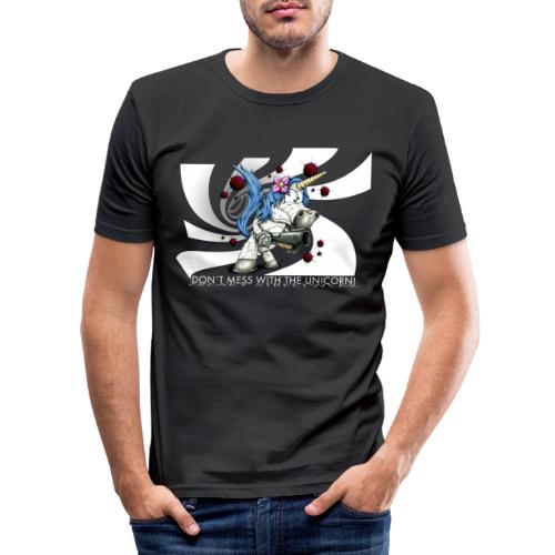 Don't mess with the unicorn - Männer Slim Fit T-Shirt