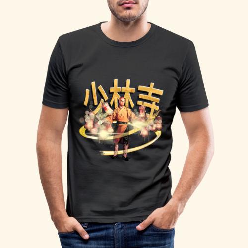 Gordon Liu as San Te - Warrior Monk - Mannen slim fit T-shirt