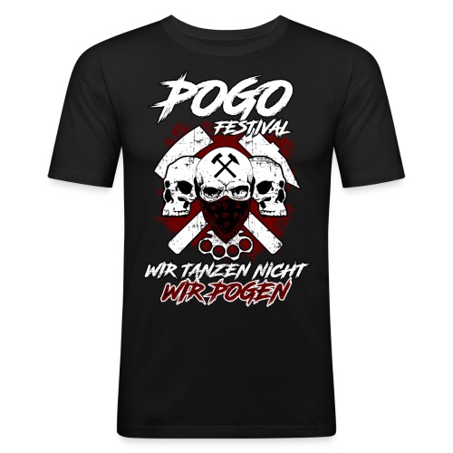 POGO Festival Logo 1 - Männer Slim Fit T-Shirt