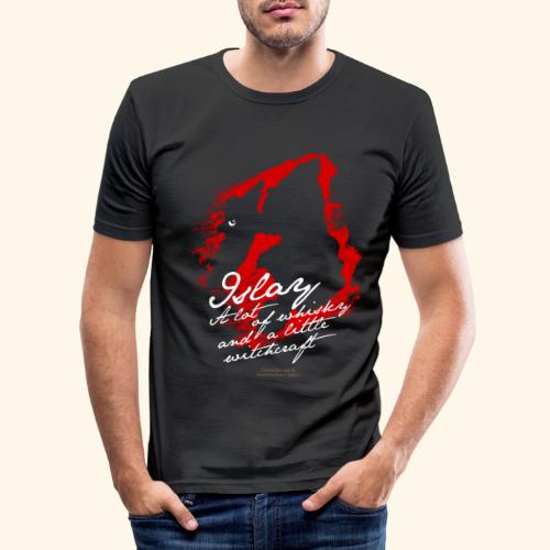 Whisky T-Shirt Islay Hexe rot - Männer Slim Fit T-Shirt